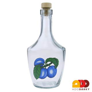 Láhev na slivovici "koňak" se švestkou 0,5 l