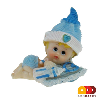 Figurka miminka - kluk s lahví 7 cm