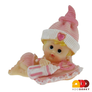 Figurka miminka - holka s lahví 7 cm