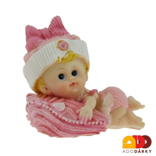 Figurka miminka - holka na polštářku 7 cm