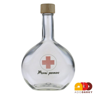 Láhev s vtipným nápisem "První pomoc" 0,5 l