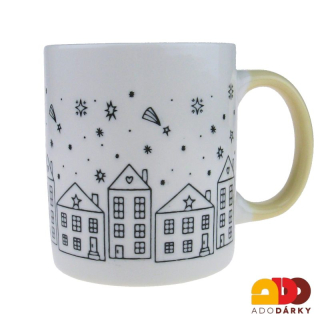 Hrnek s domečky a hvězdami 0,35 l