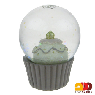Sněžítko šedé s dortíkem s polevou 8 cm