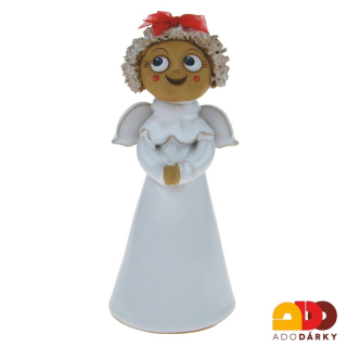 Zvonek anděl hladký 17 cm