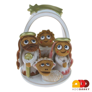 Keramický Betlém bílý 14 cm