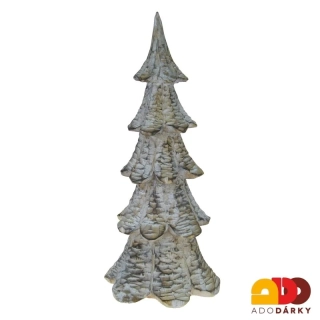 Stromeček dřevěný vyřezávaný 40 cm