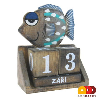 Věčný kalendář s rybkou 14 cm