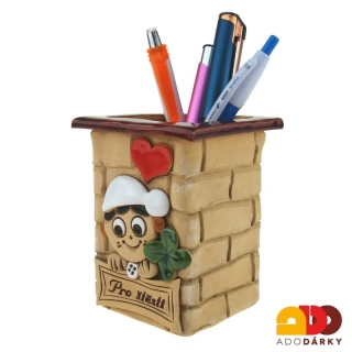 Tužkovník s kominíkem "Pro štěstí" s rezavým okrajem