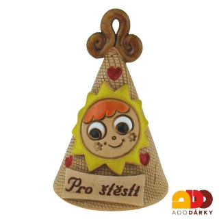 Zvonek se sluníčkem, tmavě hnědé ouško 10 cm