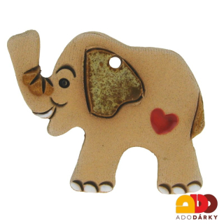 Slon hnědý z keramiky 5,5 cm