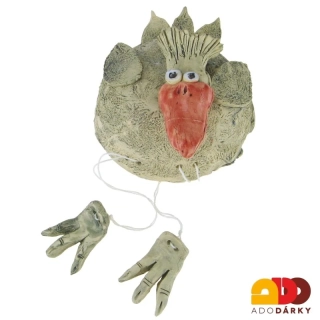 Keramický pták s visícíma nohama 41 cm