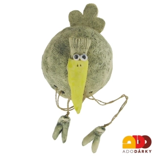 Keramický pták s visícíma nohama 42 cm