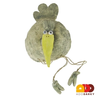 Keramický pták s visícíma nohama 45 cm