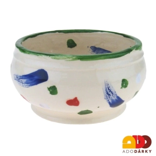 Keramická miska se zeleným lemem 14,5 cm