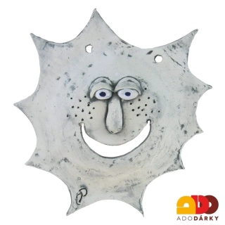 Sluníčko šedé s velkými paprsky 24 cm