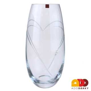 Váza srdce brus swarovski  250 mm