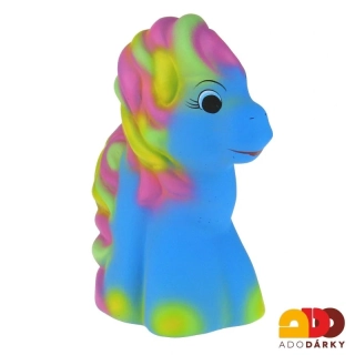 Pokladnička Poník modro-duhový 31 cm