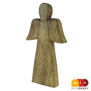 Jednoduchý dřevěný anděl 24,5 cm