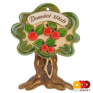 Strom s červenými jablíčky "Domácí štěstí" 13,5 cm