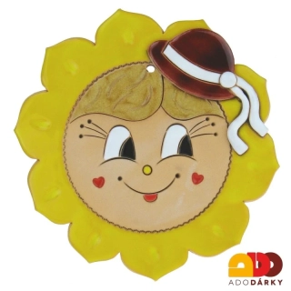Sluníčko s rezavým kloboukem 17 cm