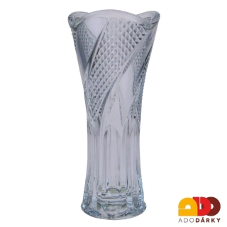 Skleněná váza lisované sklo 18 cm