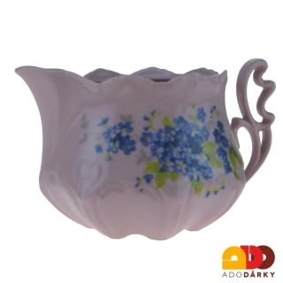 Mlékovka růžový porcelán nižší pomněnky 0,3l
