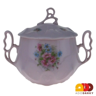 Cukřenka baňatá růžový porcelán gladys - květy