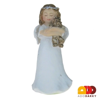 Anděl maličký s medvídkem 7,5 cm