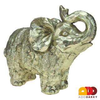 Slon zlaté barvy 25 cm
