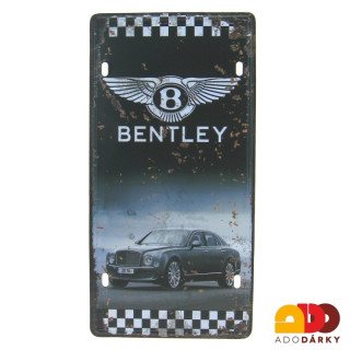 Plechová cedule "BENTLEY" 31 x 15,5 cm