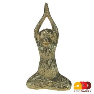 Opice se zvednutýma rukama z kovu 10 cm