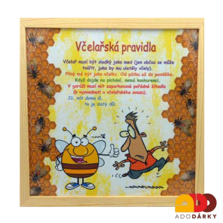 Obrázek Včelařská pravidla 22 x 22 cm