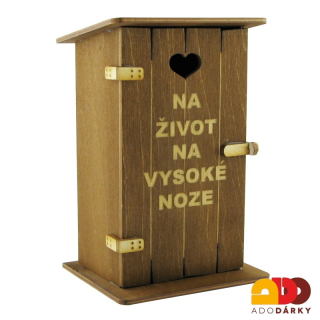 Pokladnička kadibudka "Na život na vysoké noze" 11 x 10 x 18,5 cm