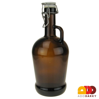 Láhev na pivo s porcelánovým uzávěrem 2l