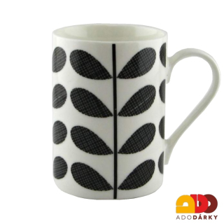 Hrnek z porcelánu s lístky 310 ml