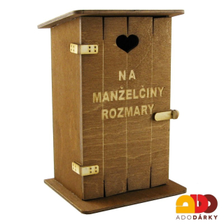 Pokladnička kadibudka "Na manželčiny rozmary" 11 x 10 x 18,5 cm